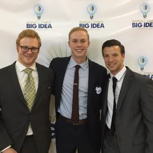 2016 Randall Family Big Idea Competition winner, POD. From left: Alec Kaija, Blake Dube and Mark Spitz.